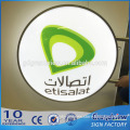 outdoor logo standing round acrylic lightbox sign